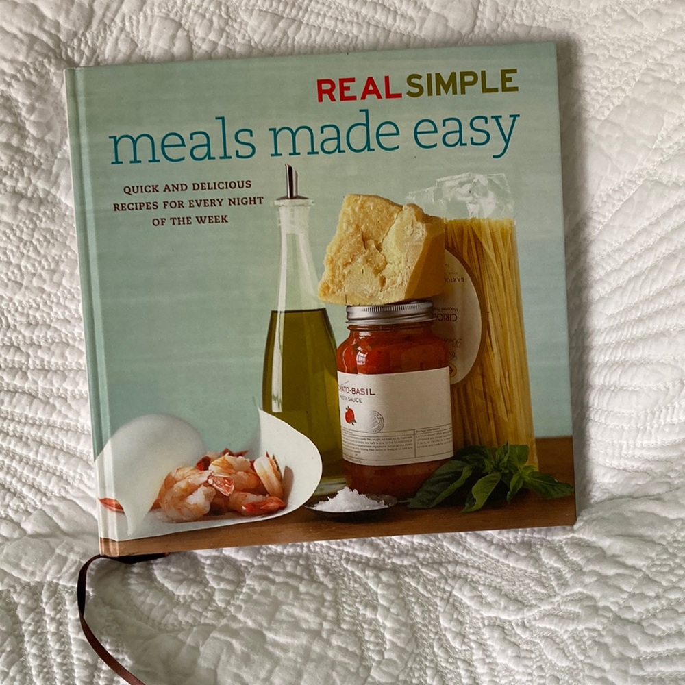 Beautiful Real Simple meals made easy hardcover cookbook